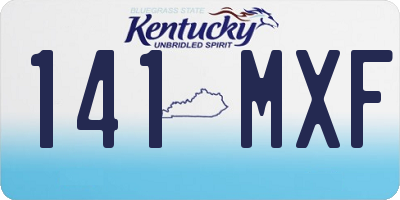 KY license plate 141MXF