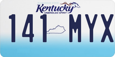 KY license plate 141MYX