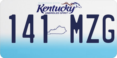 KY license plate 141MZG
