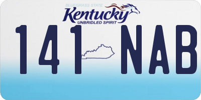KY license plate 141NAB