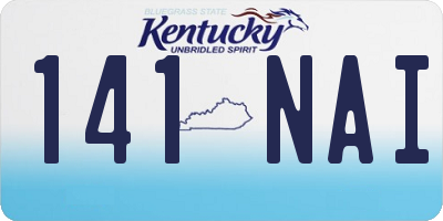 KY license plate 141NAI