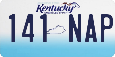 KY license plate 141NAP
