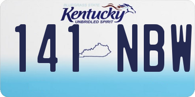 KY license plate 141NBW