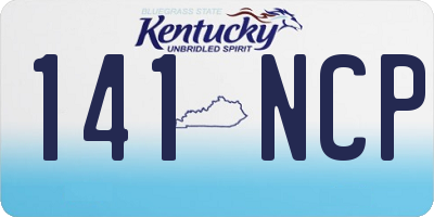 KY license plate 141NCP
