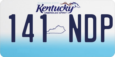KY license plate 141NDP