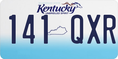 KY license plate 141QXR