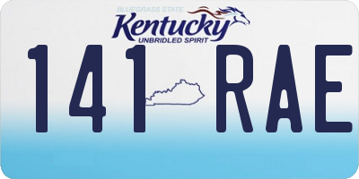 KY license plate 141RAE