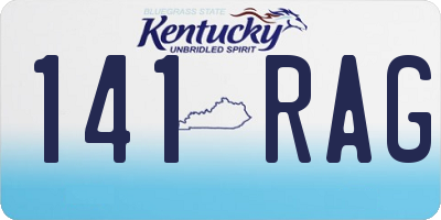 KY license plate 141RAG