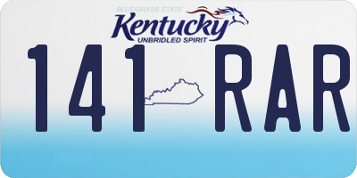 KY license plate 141RAR