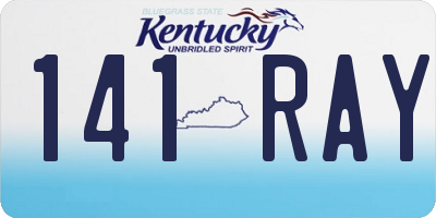 KY license plate 141RAY