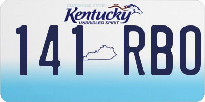 KY license plate 141RBO