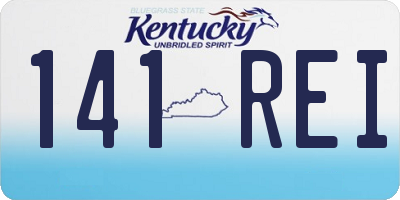 KY license plate 141REI