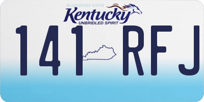 KY license plate 141RFJ