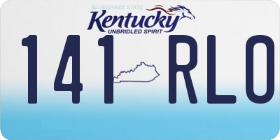 KY license plate 141RLO