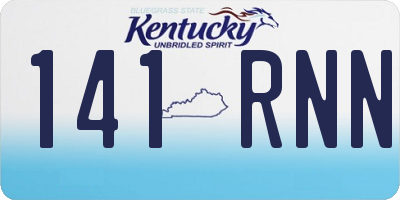 KY license plate 141RNN
