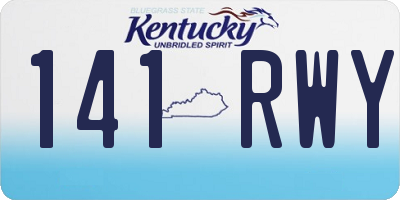 KY license plate 141RWY