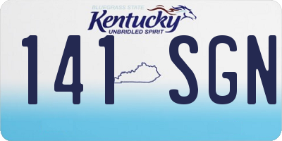 KY license plate 141SGN