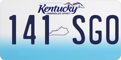 KY license plate 141SGO
