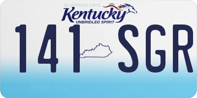 KY license plate 141SGR