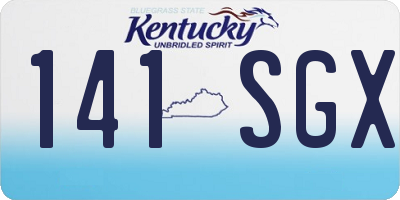 KY license plate 141SGX
