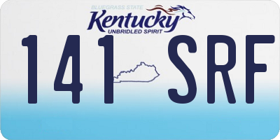 KY license plate 141SRF