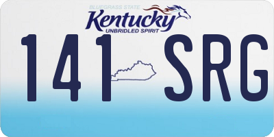 KY license plate 141SRG