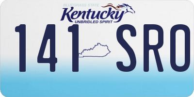 KY license plate 141SRO