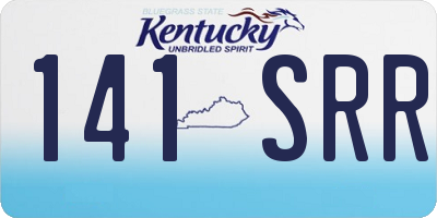 KY license plate 141SRR