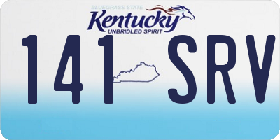 KY license plate 141SRV