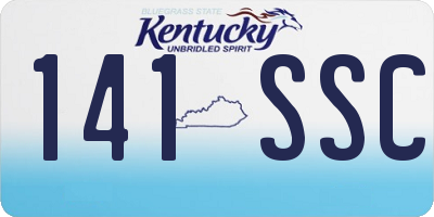 KY license plate 141SSC