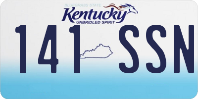 KY license plate 141SSN