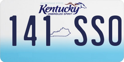 KY license plate 141SSO
