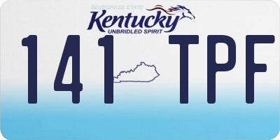 KY license plate 141TPF