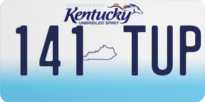 KY license plate 141TUP