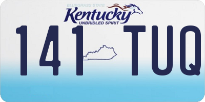KY license plate 141TUQ