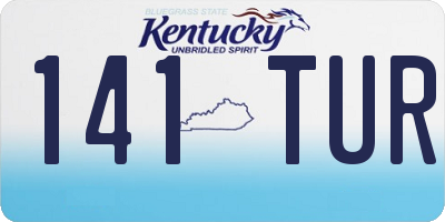 KY license plate 141TUR