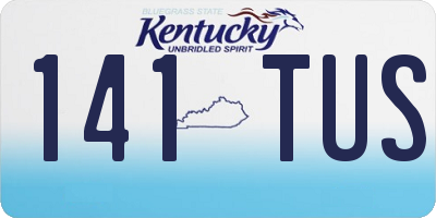 KY license plate 141TUS