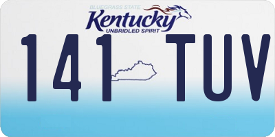KY license plate 141TUV