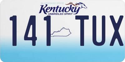 KY license plate 141TUX
