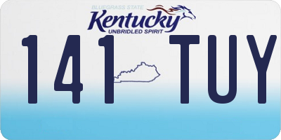 KY license plate 141TUY