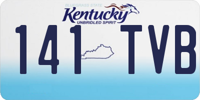 KY license plate 141TVB