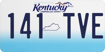 KY license plate 141TVE