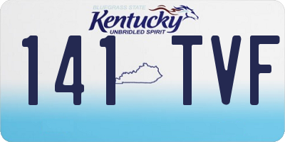 KY license plate 141TVF