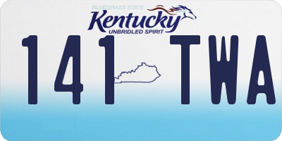 KY license plate 141TWA