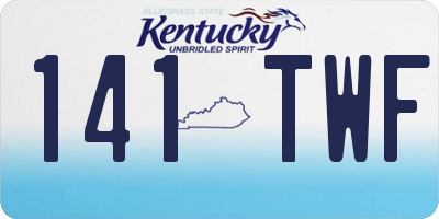 KY license plate 141TWF