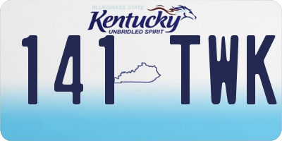 KY license plate 141TWK
