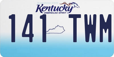 KY license plate 141TWM