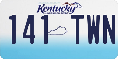 KY license plate 141TWN