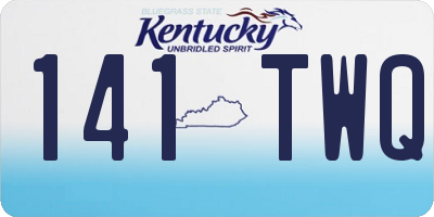 KY license plate 141TWQ