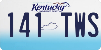 KY license plate 141TWS